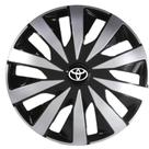Kit 4 Calotas Seven Black Silver Aro 14 Civic Fit Kit 4 Calotas Seven Black Silver Aro 14 Civic Fit