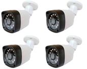kit 4 Câmera Bullet 4x1 Hd 720p Lente 2,8mm Infra 20 Metros