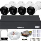 Kit 4 Camera de Segurança Intelbras Alta Resolução 1120 Vhl Hd+4 Caixa Protetora de Conector