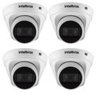 kit 4 Camera Dome IP Intelbras VIPc 1230 D Full HD 1080p Lente 2.8mm 30m IR PoE IP67 H.265