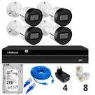 Kit 4 câmera intelbras IP Vipc 1230B Nvd 1404 C/HD 2TB