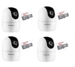 Kit 4 Câmera Ip 360 Full Hd Im4 Mibo Intelbras + Sd 128gb Ultra