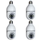 Kit 4 Camera Ip Segurança Lampada Panoramica Rastreio Wifi Espia