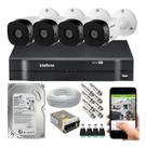 Kit 4 Câmera Segurança Intelbras bullet 720p + Dvr Mhdx Multi Hd + HD 320GB
