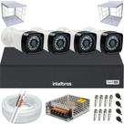 Kit 4 Câmeras 1080p Full Hd Infravermelho DVR Intelbras 4 canais