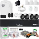 Kit 4 Câmeras 1130B Dvr Intelbras + kit Alarme+ivp 2000+xas 4010 + HD 500GB