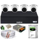 Kit 4 Câmeras 1220 D mic Intelbras Com Áudio dvr 1004 Fullhd Completo 2TB