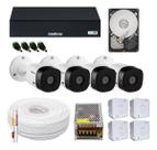 Kit 4 Câmeras Bullet Dvr Intelbras Hd 500g e Sobrepor Kit 4 Câmeras Bullet Dvr Intelbras Hd 500g e Sobrepor