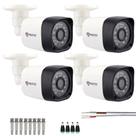 Kit 4 Câmeras Bullet Full Hd 1080p 2Mp Com Cabo e Conectores