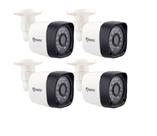 Kit 4 Câmeras Bullet Full Hd 1080p 2Mp Lente 2,8mm