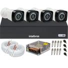 Kit 4 Câmeras de Segurança 1080p Infravermelho Full Hd Dvr Intelbras 4ch 200m de Cabo Kit 4 Câmeras de Segurança 1080p Infravermelho Full Hd Dvr Intelbras 4ch 200m de Cabo