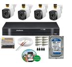 Kit 4 Câmeras De Segurança 2 MP Full Hd 1080p Dvr Intelbras mhdx Full Hd C/HD 160GB Kit 4 Câmeras De Segurança 2 MP Full Hd 1080p Dvr Intelbras mhdx Full Hd C/HD 160GB