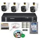 Kit 4 Câmeras De Segurança 2 MP Full Hd 1080p Dvr Intelbras mhdx Full Hd C/HD 250GB