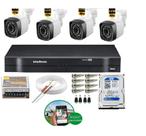 Kit 4 Câmeras De Segurança 2 MP Full Hd 1080p Dvr Intelbras mhdx Full Hd C/HD 500GB