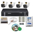 Kit 4 Câmeras De Segurança 2 MP Full Hd 1080p Dvr Intelbras mhdx Full Hd C/HD 500GB
