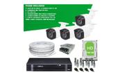 Kit 4 Cameras de Segurança + Dvr Intelbras Multi Hd 250GB