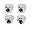 Kit 4 CâmeraS Dome HD Infra Vermelho 24 Leds 20mt