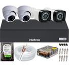Kit 4 Câmeras Full HD 1080p DVR Intelbras MHDX 3104C