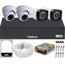 Kit 4 Câmeras FULL HD DVR Intelbras MHDX 3104C HD 500gb Kit 4 Câmeras FULL HD DVR Intelbras MHDX 3104C HD 500gb