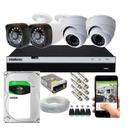Kit 4 Câmeras HD 720p + DVR Intelbras MHDX 3104 C/HD