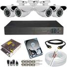 Kit 4 câmeras infravermelho 25 metros AHD 1.3 Megapixel - Dvr Stand Alone Multi HD Acesso Nuvem