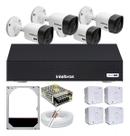 Kit 4 Câmeras Intelbras 1120b Dvr 4 Canais Lançamento - Com Hd