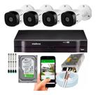 Kit 4 Câmeras Intelbras 1120b Dvr 4 Canais MHDX C/HD