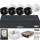 Kit 4 câmeras Intelbras 20 metros full hd 1080p completo alta definição