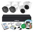 Kit 4 Cameras Intelbras Cftv Dvr Mhdx 1004 Comp Hd 500gb