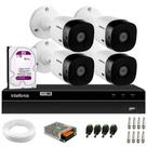 Kit 4 Câmeras Intelbras VHL 1220 B G2 Full HD 1080p Bullet HDCVI Lite + DVR Intelbras MHDX 1204 4 Canais + HD 1TB Purple