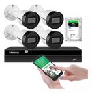 Kit 4 Câmeras Intelbras Vipc 1230 B 720p Poe Nvr Nvd 1404 2tb