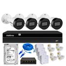 Kit 4 Câmeras Intelbras Vipc 1230 B Poe Nvr Nvd 1404 Hd 2tb Com Switch