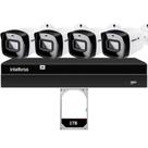 Kit 4 Câmeras IP Vipc 1230B Intelbras NVD 1404P HD 1TB