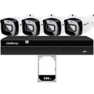 Kit 4 Câmeras IP Vipc 1230B Intelbras NVD 1404P HD 500GB