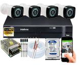Kit 4 Câmeras Segurança 1080p Full Hd (2MP) +Dvr Intelbras Full Hd 4ch C/hd 160Gb Kit 4 Câmeras Segurança 1080p Full Hd (2MP) +Dvr Intelbras Full Hd 4ch C/hd 160Gb