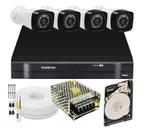 Kit 4 Cameras Segurança 1080p Full Hd Dvr Intelbras 4ch C/hd 250Gb