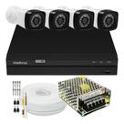 Kit 4 Cameras Segurança 1080p Full Hd Dvr Intelbras 8ch S/hd Kit 4 Cameras Segurança 1080p Full Hd Dvr Intelbras 8ch S/hd