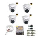 Kit 4 Câmeras Segurança 2MP Infra vermelho Full Hd c/ Acessórios