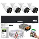 Kit 4 Câmeras Segurança Color 1080p 2.8mm Dvr Intelbras 1tb