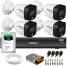 Kit 4 Câmeras Segurança VHD 1220 B Full Color Full HD 1080p Gravador iMHDX 3108 8 Canais HD 2TB