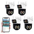 Kit 4 Câmeras Segurança Wifi Smart IP66 Yoosee Lente Dupla Áudio Infravermelho Sem Fio - Envio Imediato