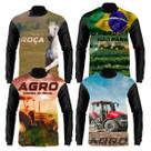 Kit 4 Camisa Agro Fazenda Agricultura Proteção Solar Uv 50+ Malha Gelada Kit 4 Camisa Agro Fazenda Agricultura Proteção Solar Uv 50+ Malha Gelada