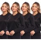 Kit 4 Camisas Feminina Camiseta Térmica Proteção Solar Uv