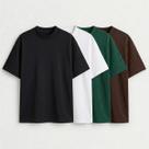 Kit 4 Camiseta Oversized Masculina Street Basic Camisa Lisa T-shirt Diversas Cores