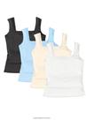 Kit 4 Camiseta Regata Blogueira Feminina Verão Tendência