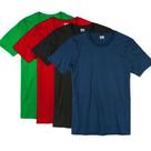 Kit 4 camiseta tam. m gola careca 100% fio 30.1