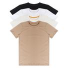 Kit 4 Camisetas Básicas Infantil Juvenil Menino 100% Algodão Premium Gola Redonda