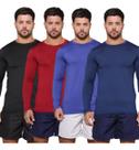 Kit 4 Camisetas Dry Fit Slim Manga Longa Para Treino Oferta