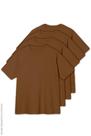 Kit 4 Camisetas Regular DailyBasics Marrom