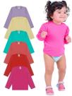 Kit 4 Camisetas térmica bebê Menina Proteção Manga Longa camisa menina verão moda praia para meninas bebês